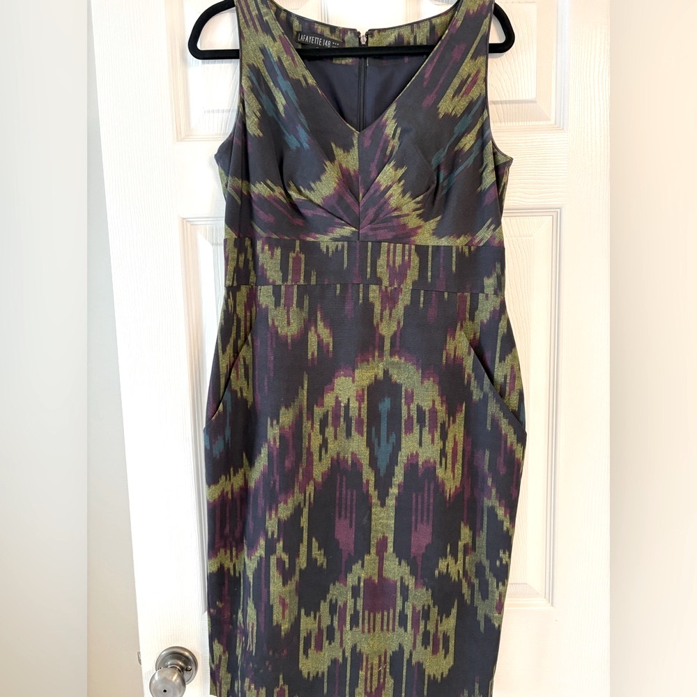 Lafayette 148 New York Patterned Dress - Picture 2 of 9